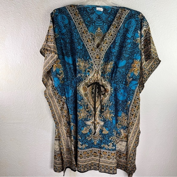 ROYAL MODA Dashiki-like top. Unitalla (1 size). Made in India. Adjustable waist - Picture 1 of 6